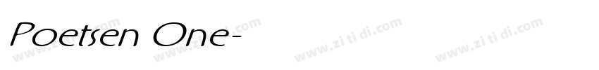 Poetsen One字体转换